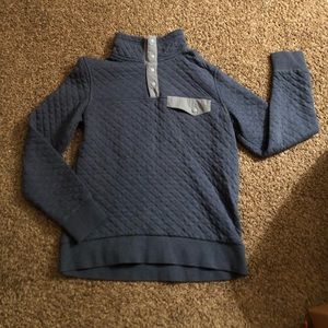 Blue Patagonia Cotton Quilt Snap Jacket
